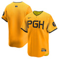 Pittsburgh Pirates City Connect Limited Jersey - Gold | Stitched Baseball Jersey TJS1711