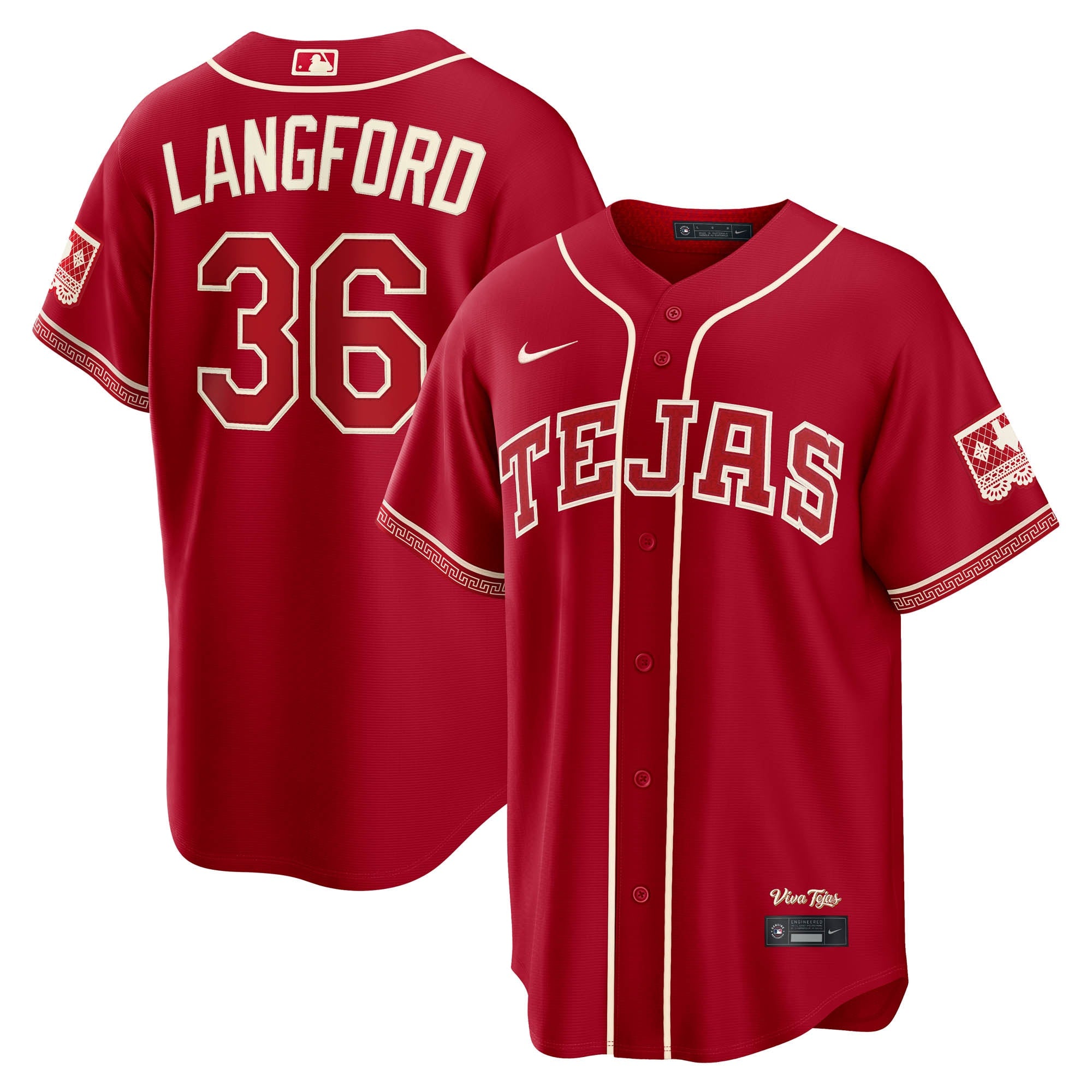 Wyatt Langford Texas Rangers 2026 City Connect Stadium Jersey - Red | Stitched Baseball Jersey TJS1719