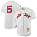Nomar Garciaparra Boston Red Sox M & N 1997 Cooperstown Collection Jersey - White | Stitched Baseball Jersey TJS1708