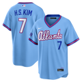 Ha-Seong Kim Atlanta Braves 2026 City Connect Stadium Jersey - Powder Blue | Stitched Baseball Jersey TJS1685