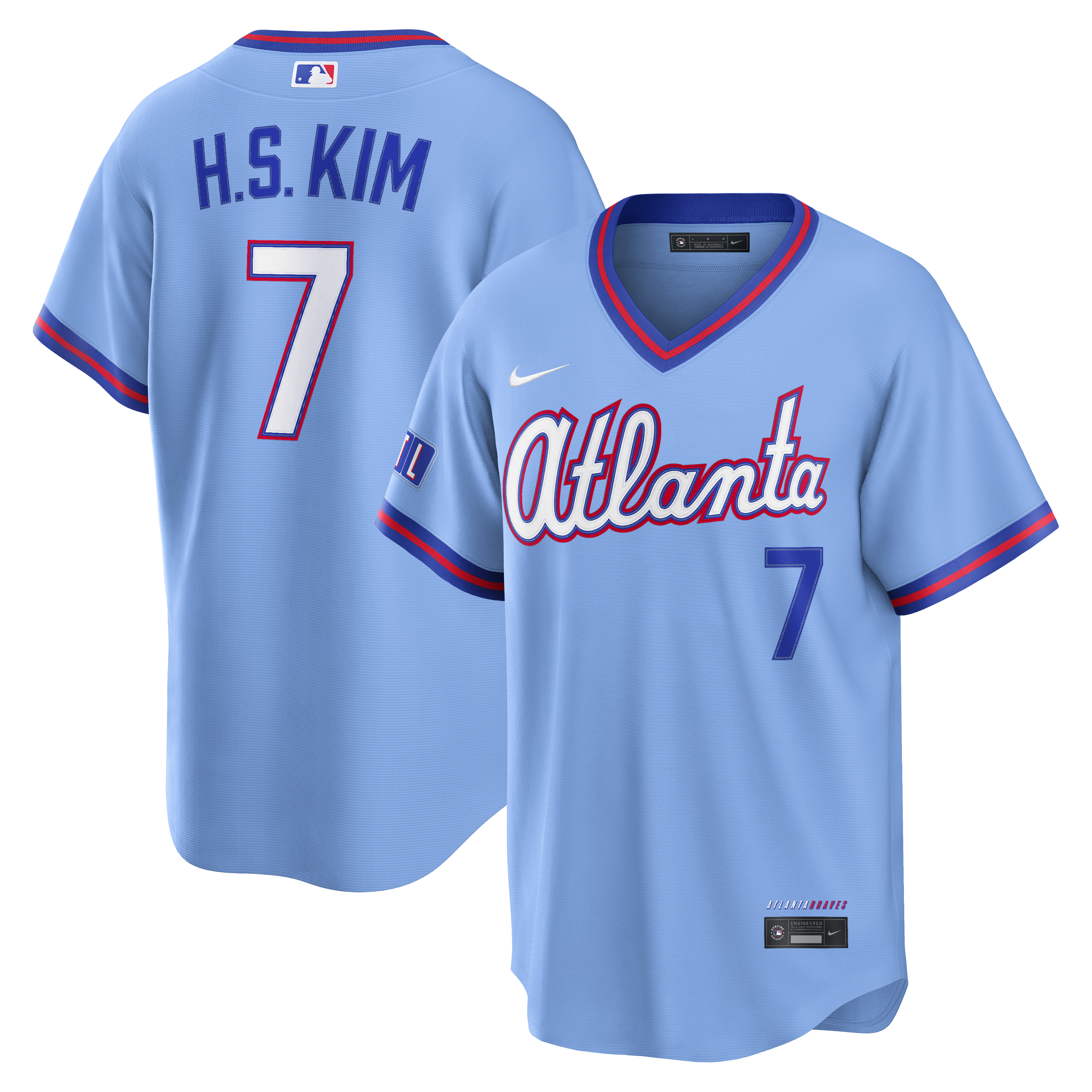 Ha-Seong Kim Atlanta Braves 2026 City Connect Stadium Jersey - Powder Blue | Stitched Baseball Jersey TJS1685