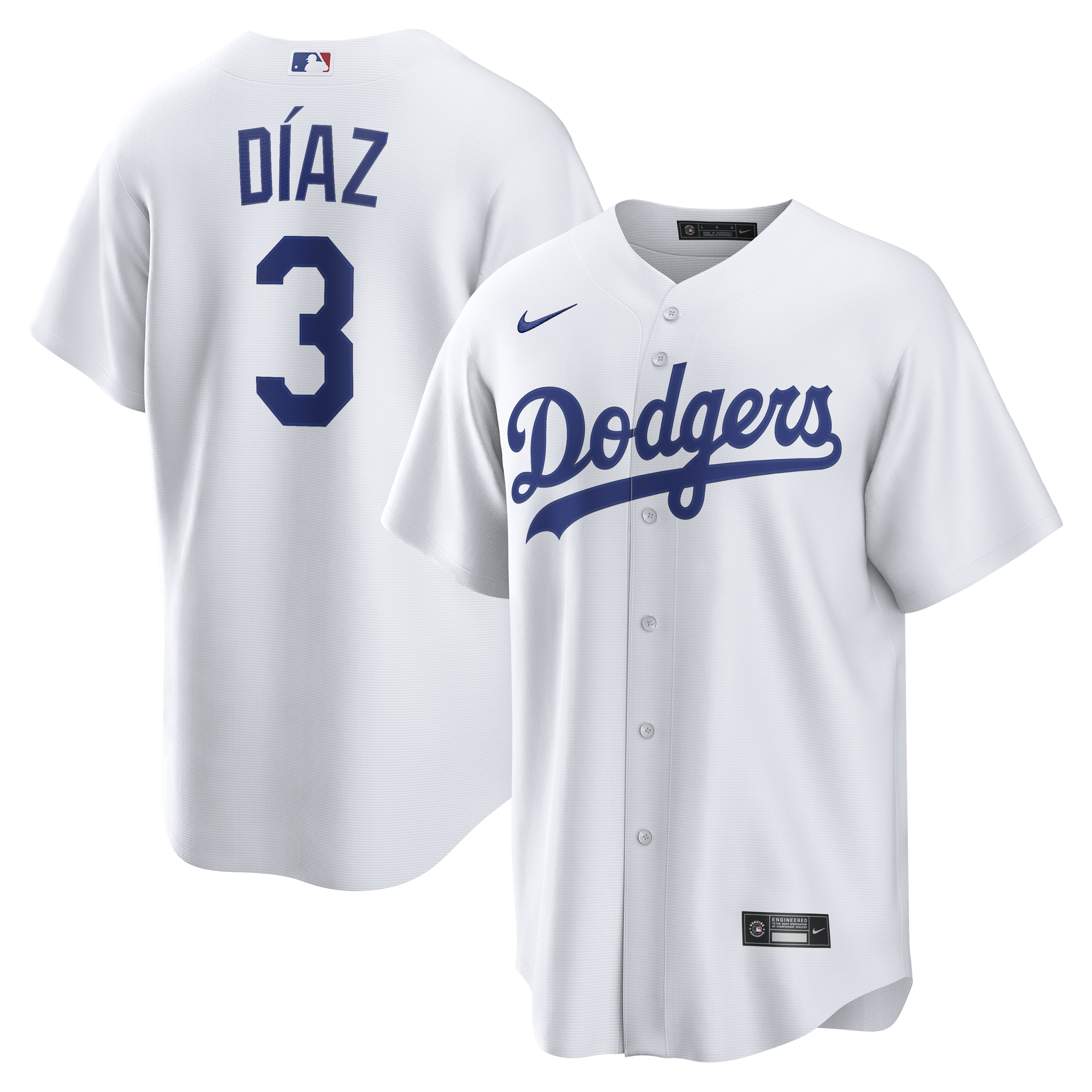 Edwin D�az Los Angeles Dodgers Home Replica Jersey - White | Stitched Baseball Jersey TJS1608