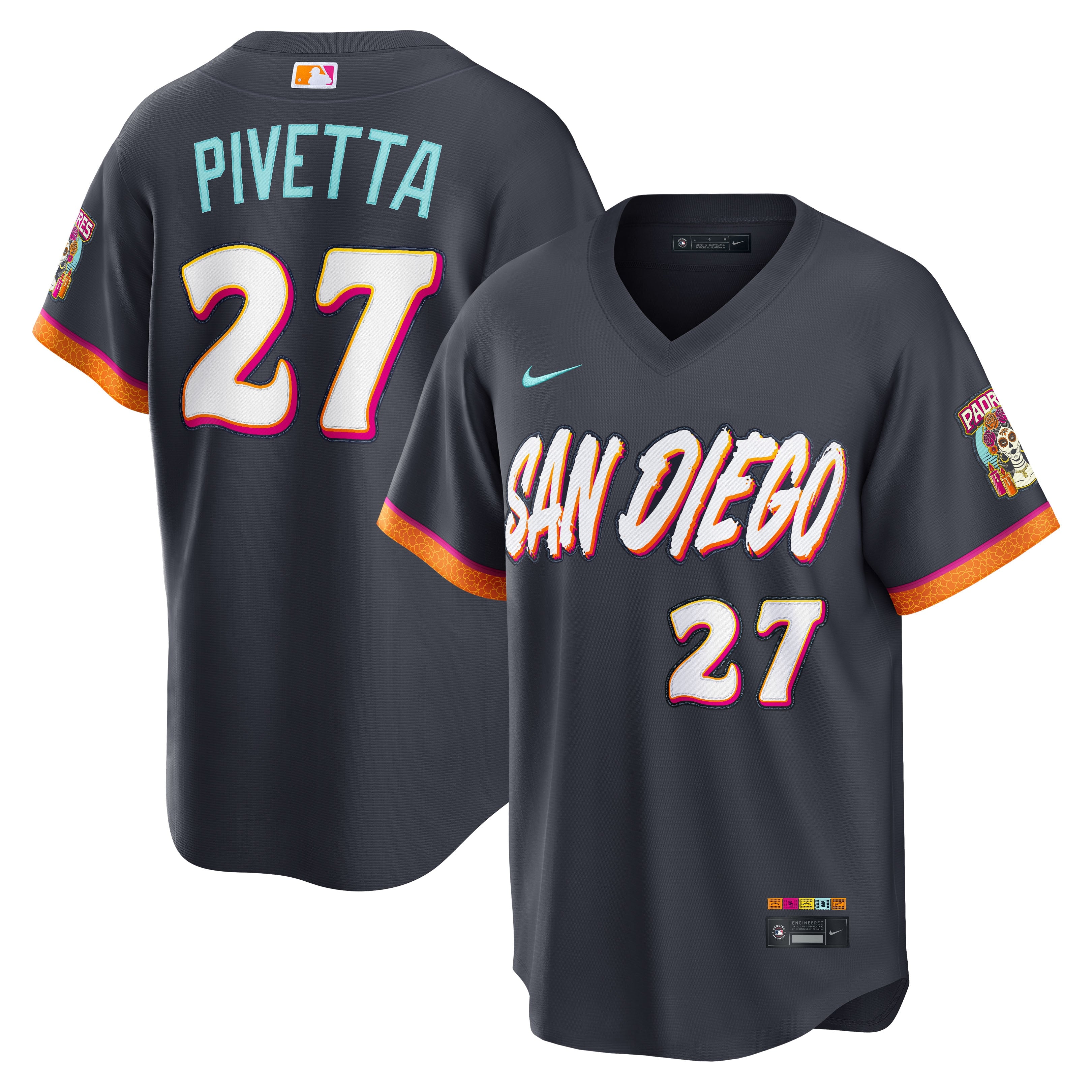 Nick Pivetta San Diego Padres 2026 City Connect Stadium Jersey - Obsidian | Stitched Baseball Jersey TJS1686