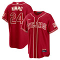 Brandon Nimmo Texas Rangers 2026 City Connect Stadium Jersey - Red | Stitched Baseball Jersey TJS1718