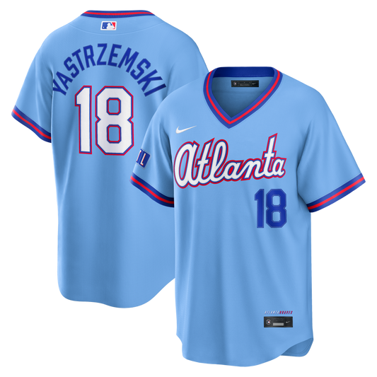 Mike Yastrzemski Atlanta Braves 2026 City Connect Stadium Jersey - Powder Blue | Stitched Baseball Jersey TJS1680