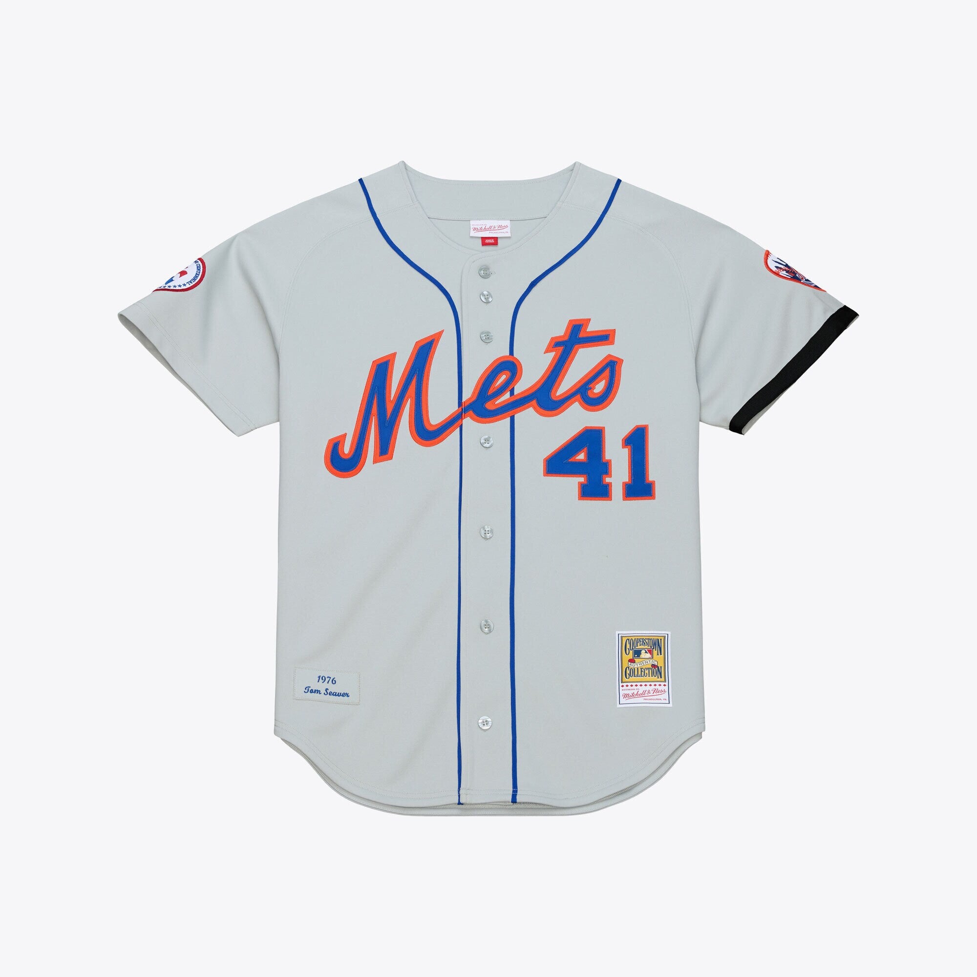 Tom Seaver New York Mets M & N 1976 Jersey - Gray | Stitched Baseball Jersey TJS1697