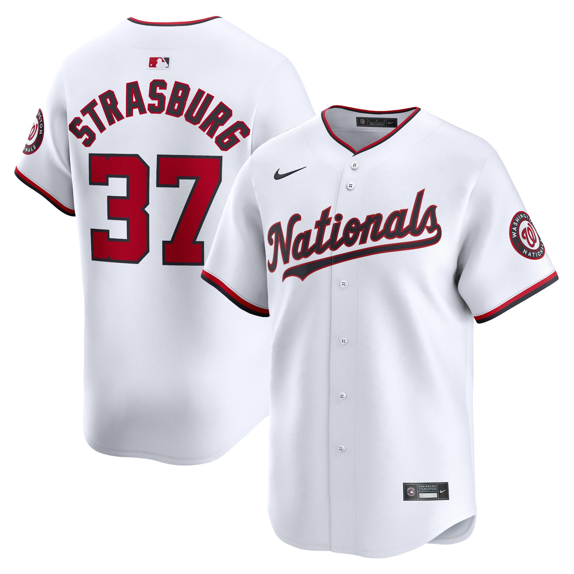 Stephen Strasburg Washington Nationals Home Limited Player Jersey - White | Stitched Baseball Jersey TJS1632