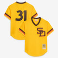 Dave Winfield San Diego Padres M & N Batting Practice Jersey - Gold | Stitched Baseball Jersey TJS1729