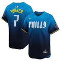 Trea Turner Philadelphia Phillies 2024 City Connect Limited Player Jersey - Blue | Stitched Baseball Jersey TJS1662