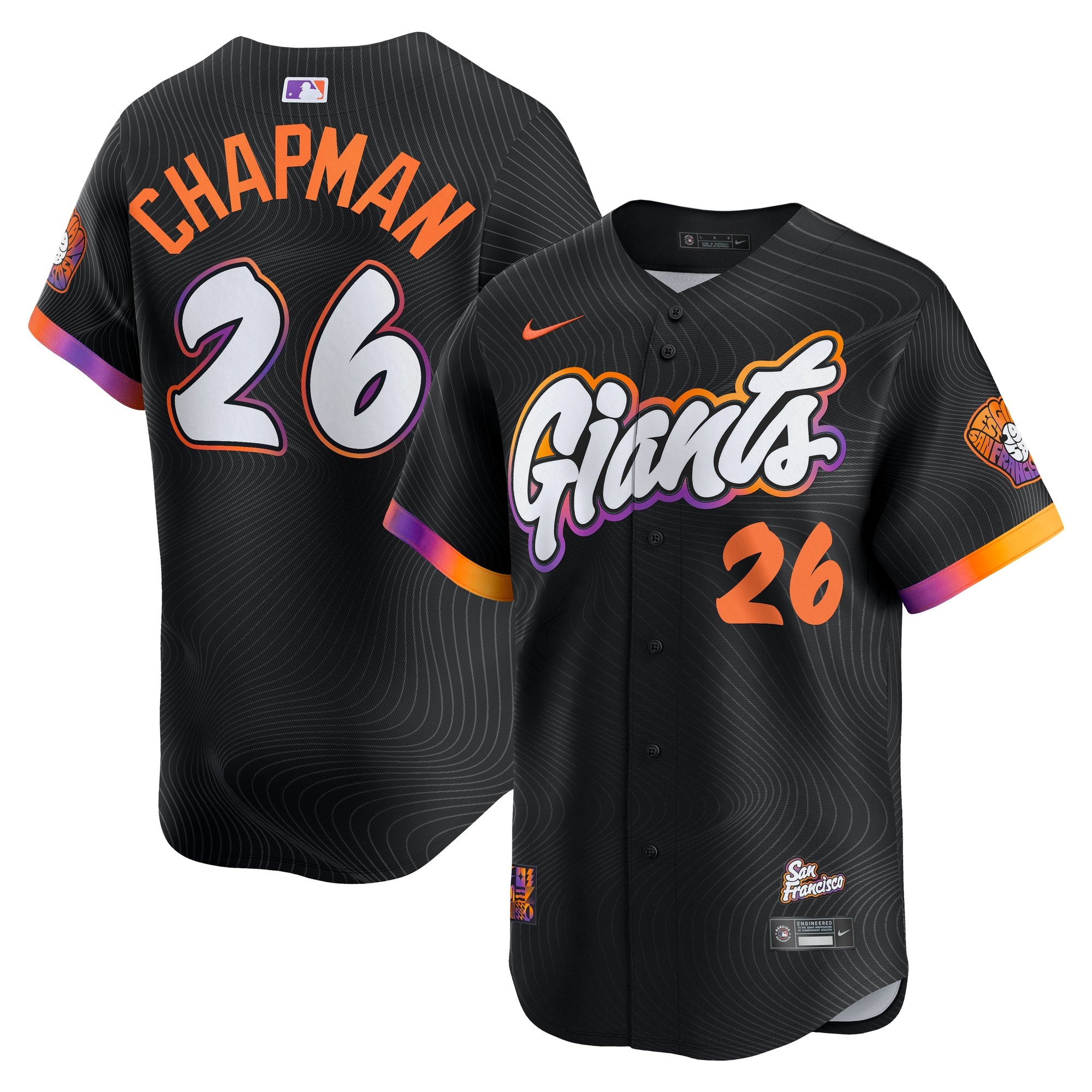 Matt Chapman San Francisco Giants 2025 City Connect Limited Jersey - Anthracite | Stitched Baseball Jersey TJS1682