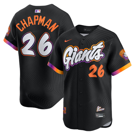 Matt Chapman San Francisco Giants 2025 City Connect Limited Jersey - Anthracite | Stitched Baseball Jersey TJS1682