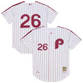 Chase Utley Philadelphia Phillies M & N 2003 Cooperstown Collection Jersey - White | Stitched Baseball Jersey TJS1631