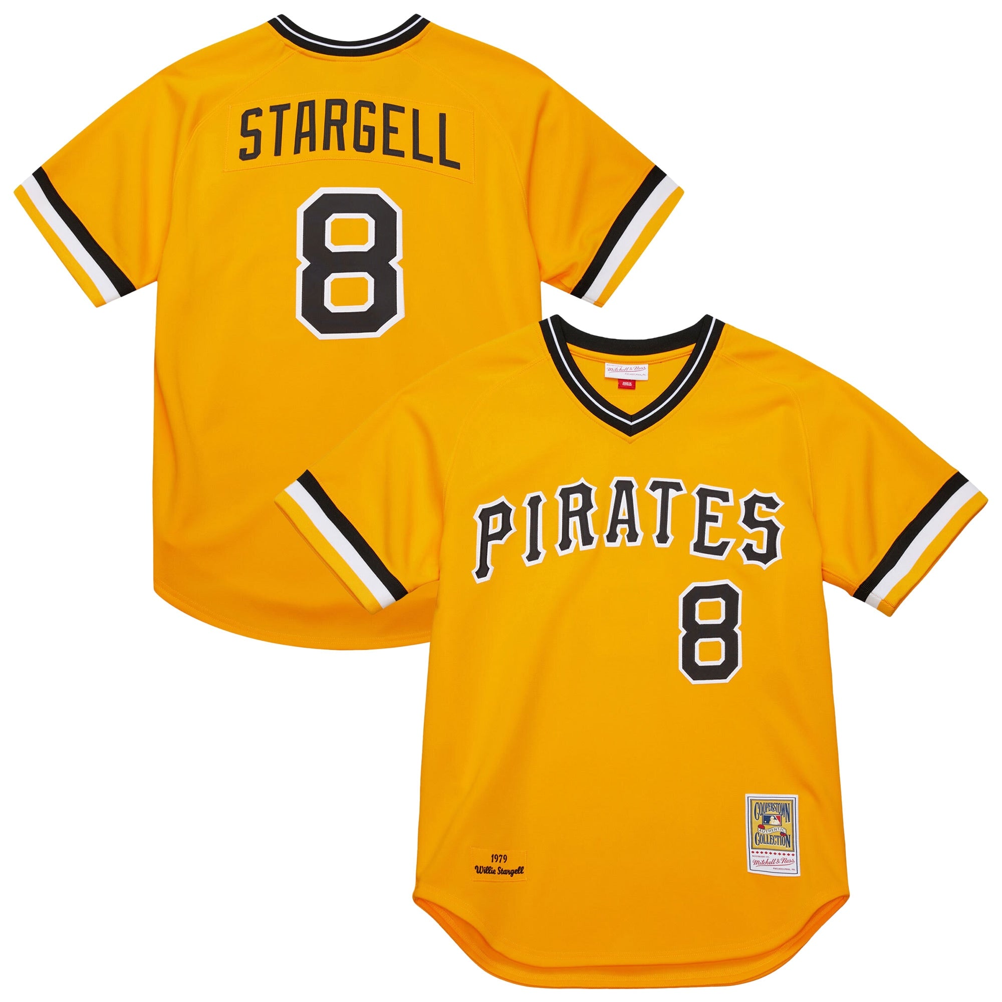 Willie Stargell Pittsburgh Pirates M & N 1979 Throwback Jersey - Gold | Stitched Baseball Jersey TJS1681