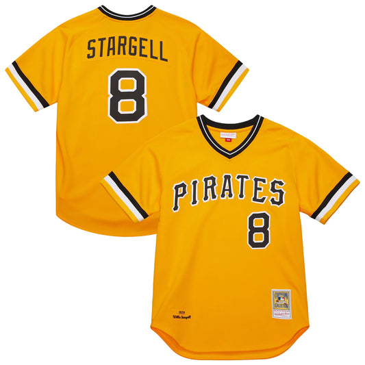 Willie Stargell Pittsburgh Pirates M & N 1979 Throwback Jersey - Gold | Stitched Baseball Jersey TJS1681
