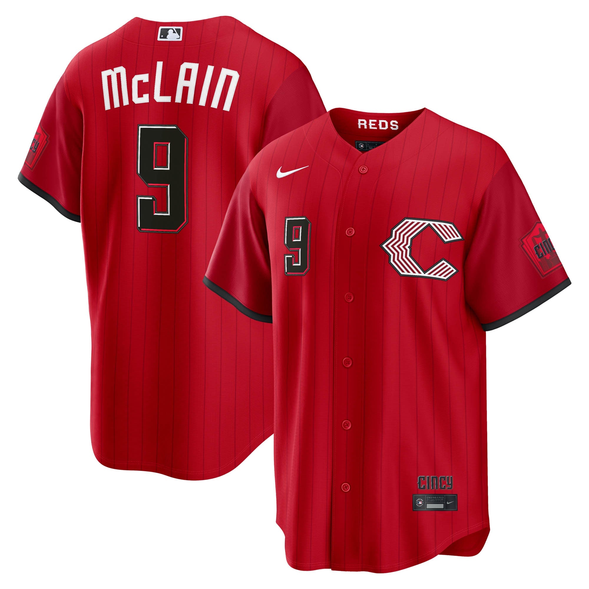 Matt McLain Cincinnati Reds 2026 City Connect Stadium Jersey - Red | Stitched Baseball Jersey TJS1675
