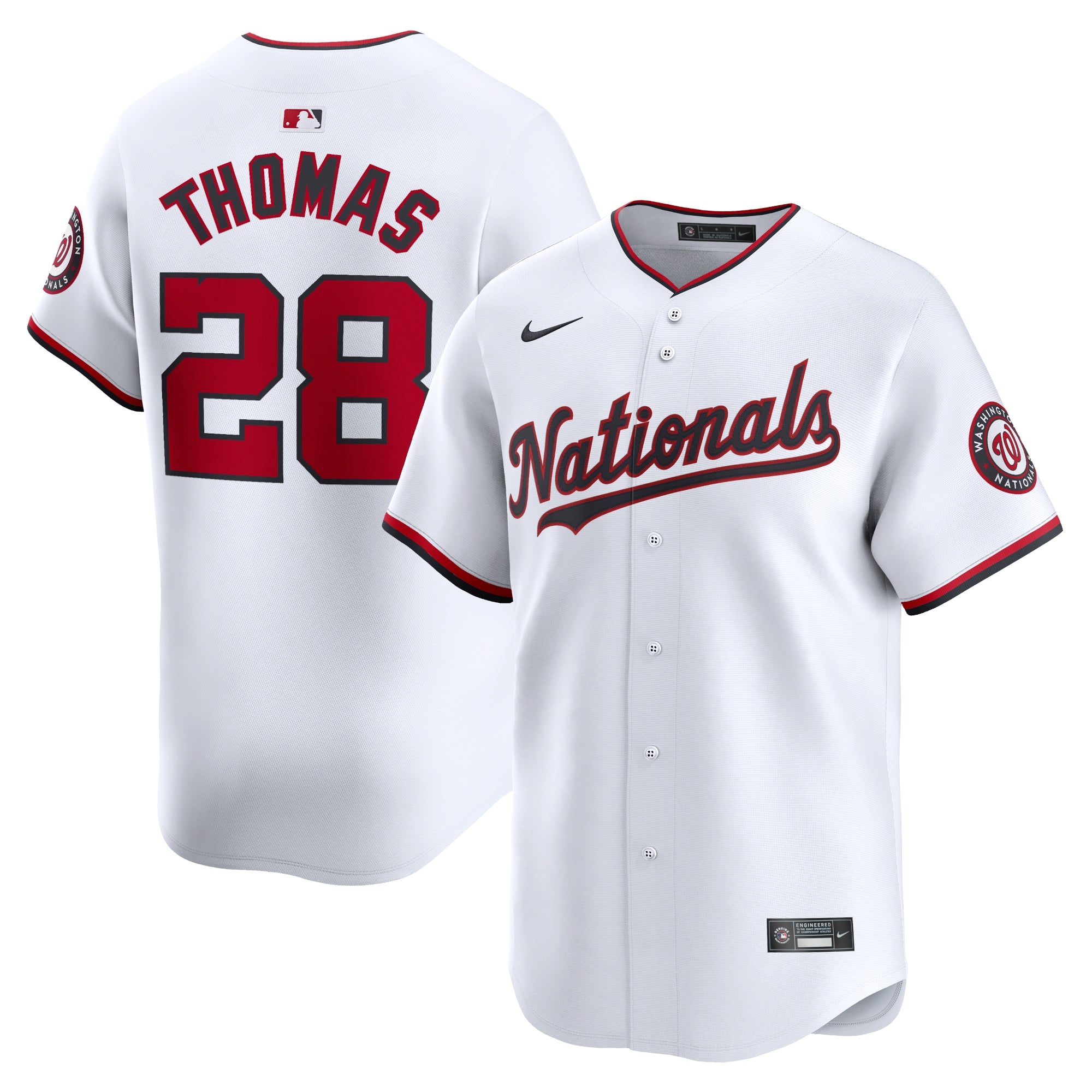 Lane Thomas Washington Nationals Home Limited Player Jersey - White | Stitched Baseball Jersey TJS1656