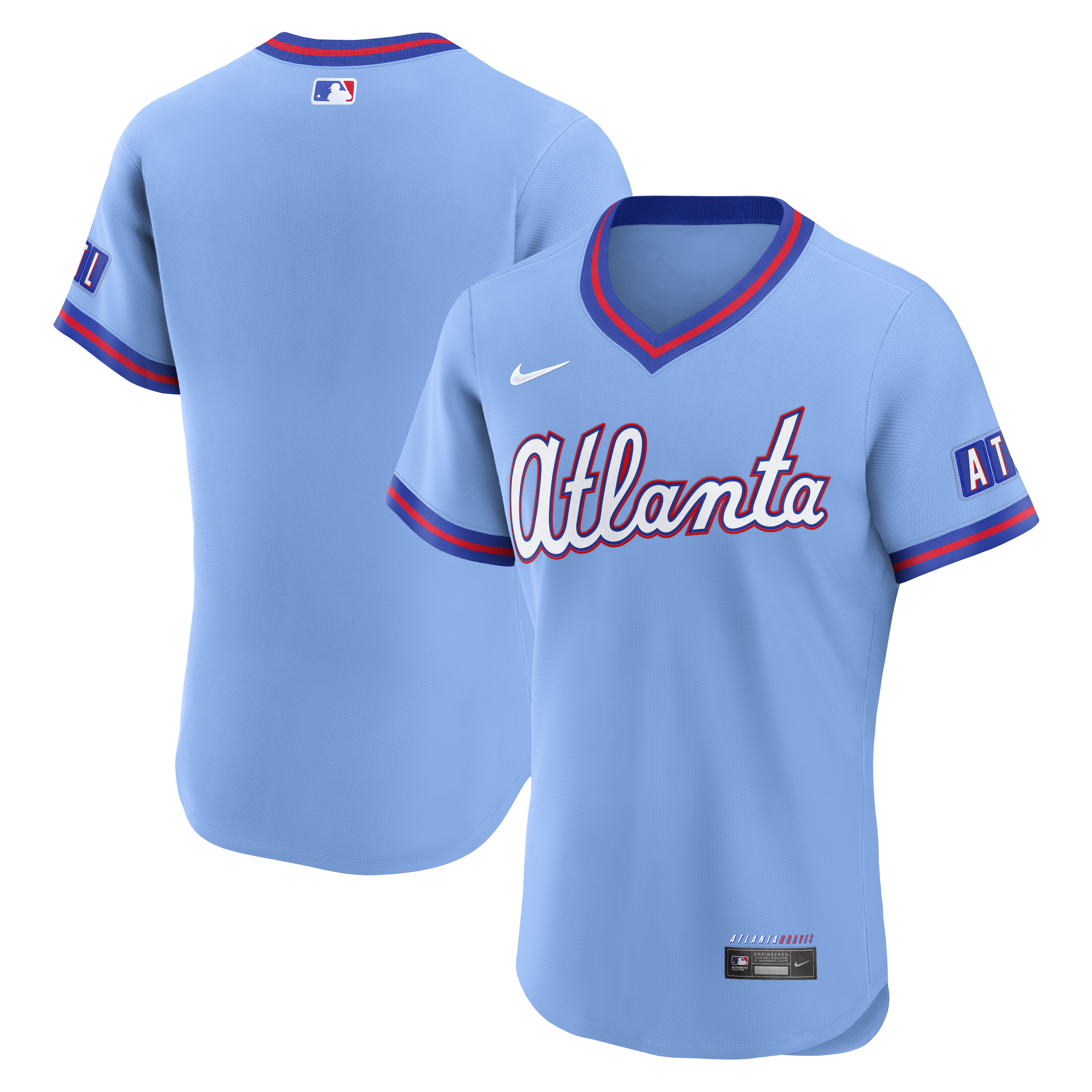 Atlanta Braves 2026 City Connect Jersey - Powder Blue | Stitched Baseball Jersey TJS1664