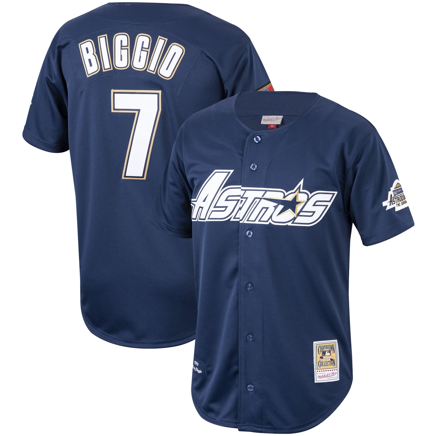Craig Biggio Houston Astros M & N Cooperstown Collection 1994 Jersey - Navy | Stitched Baseball Jersey TJS1672