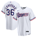 Wyatt Langford Texas Rangers Home Replica Jersey - White | Stitched Baseball Jersey TJS1627