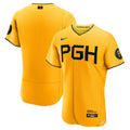 Pittsburgh Pirates City Connect Jersey - Gold | Stitched Baseball Jersey TJS1703