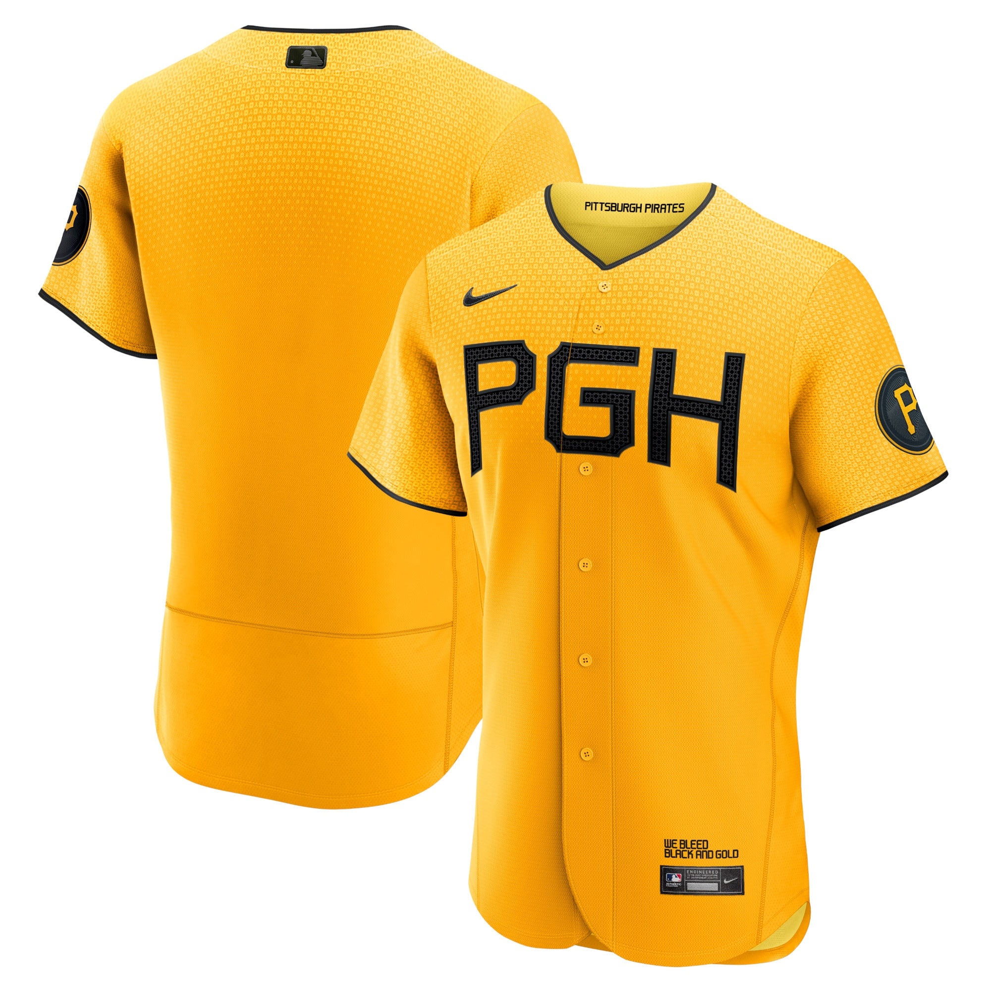 Pittsburgh Pirates City Connect Jersey - Gold | Stitched Baseball Jersey TJS1703