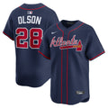 Matt Olson Atlanta Braves Alternate Limited Jersey - Navy | Stitched Baseball Jersey TJS1300