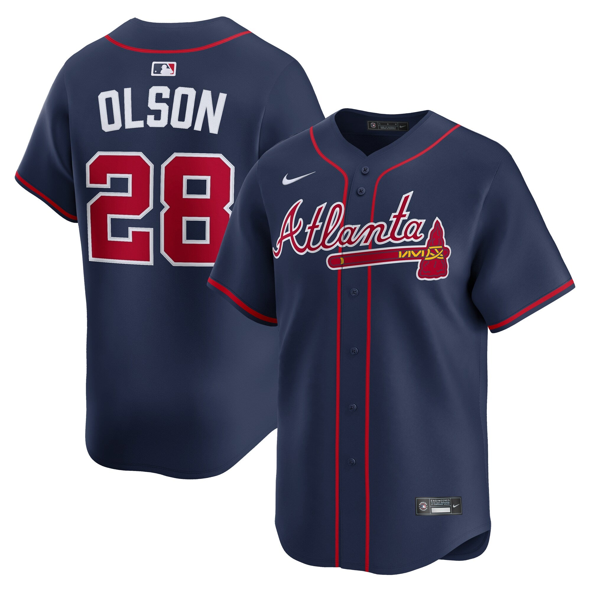 Matt Olson Atlanta Braves Alternate Limited Jersey - Navy | Stitched Baseball Jersey TJS1300