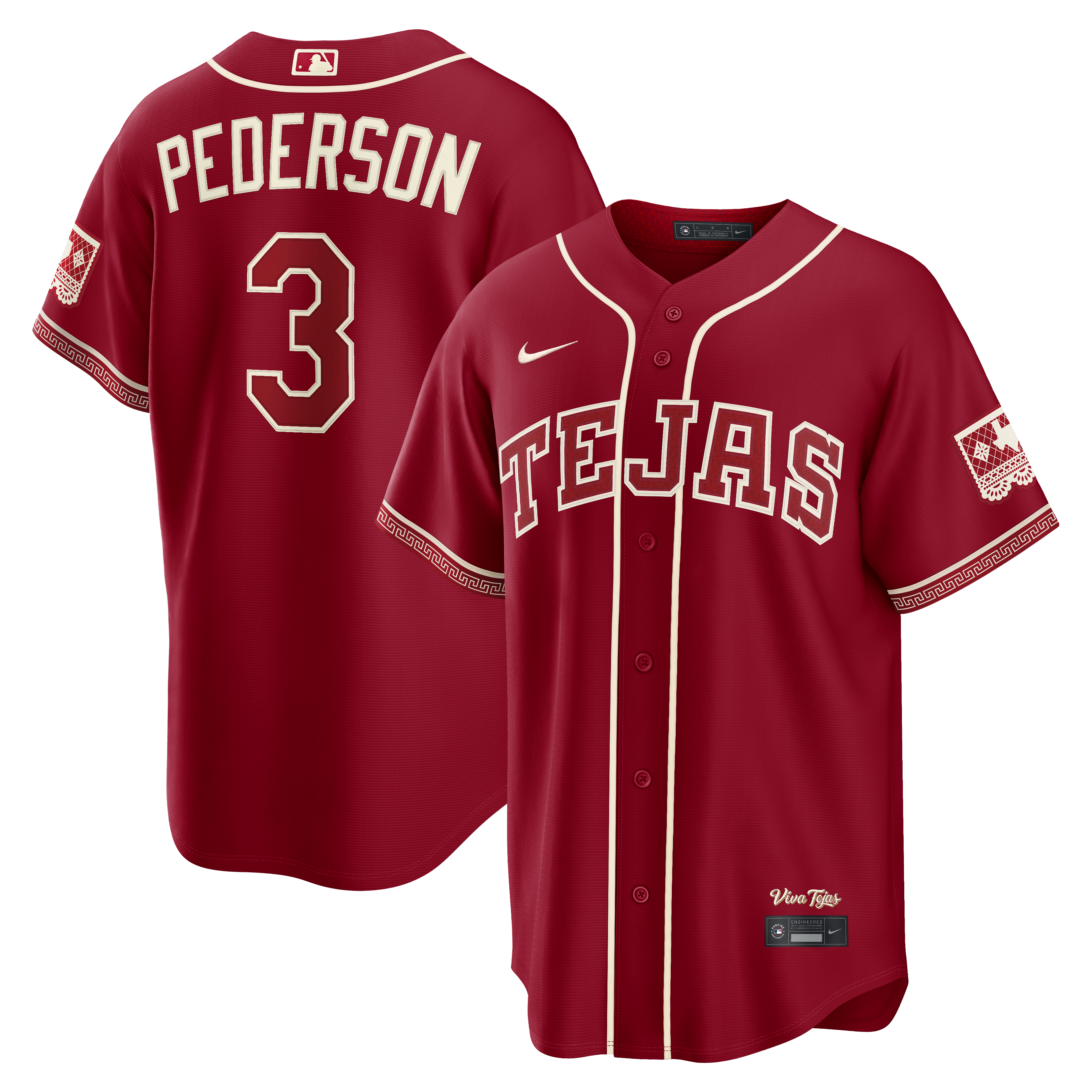 Joc Pederson Texas Rangers 2026 City Connect Stadium Jersey - Red | Stitched Baseball Jersey TJS1619