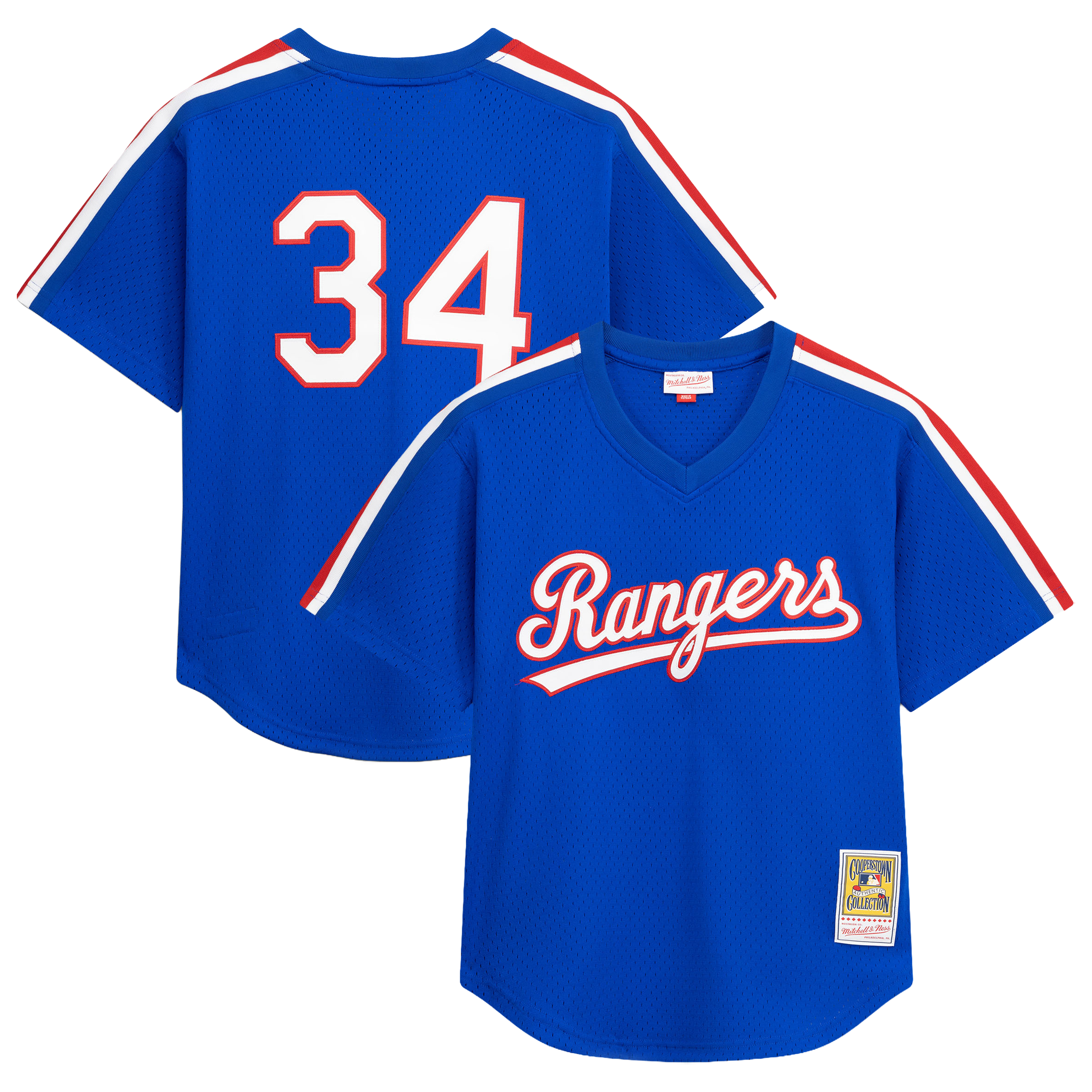 Nolan Ryan Texas Rangers M & N Big & Tall Cooperstown Mesh Batting Practice Jersey - Royal | Stitched Baseball Jersey TJS1693
