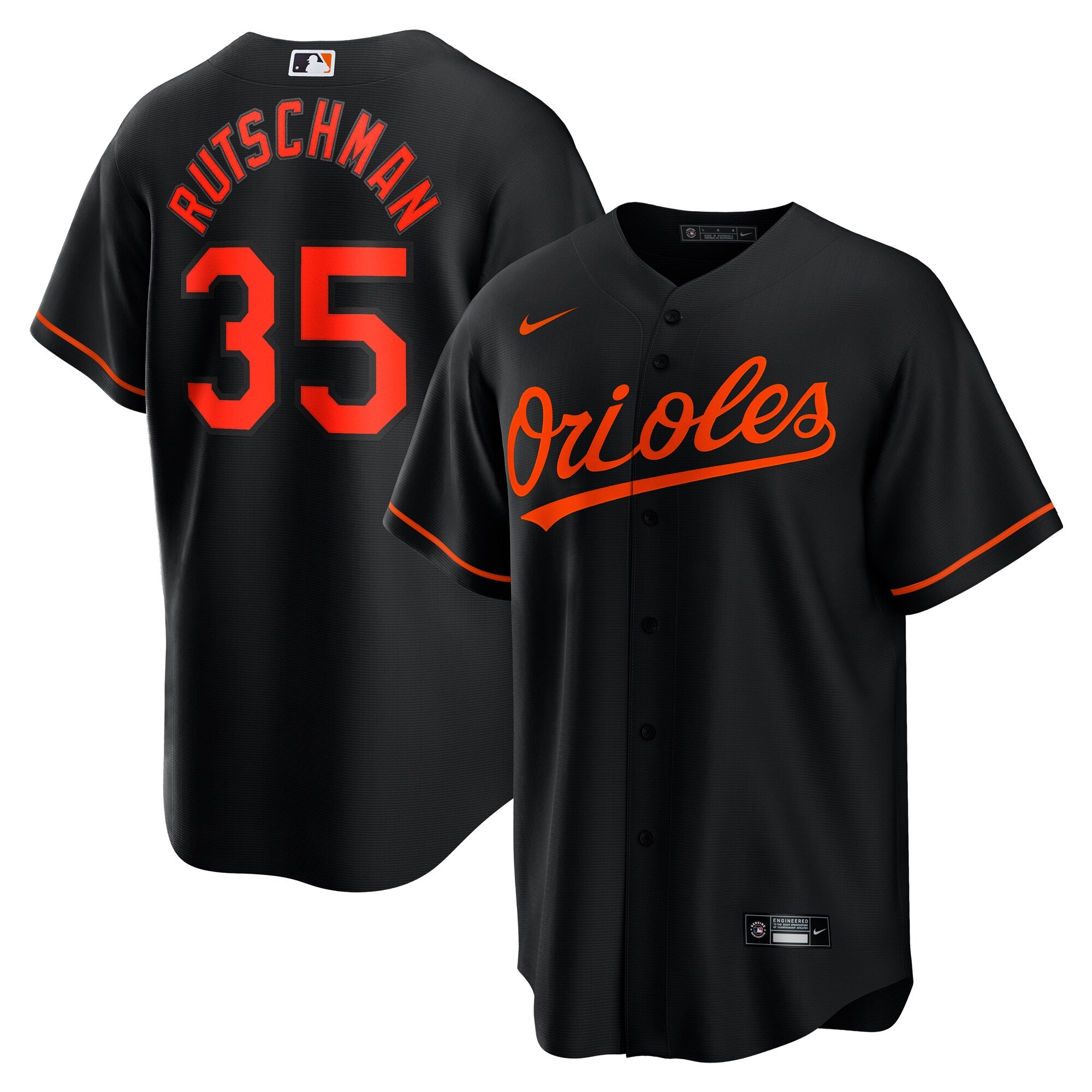 Adley Rutschman Baltimore Orioles Alternate Replica Player Jersey - Black | Stitched Baseball Jersey TJS1100