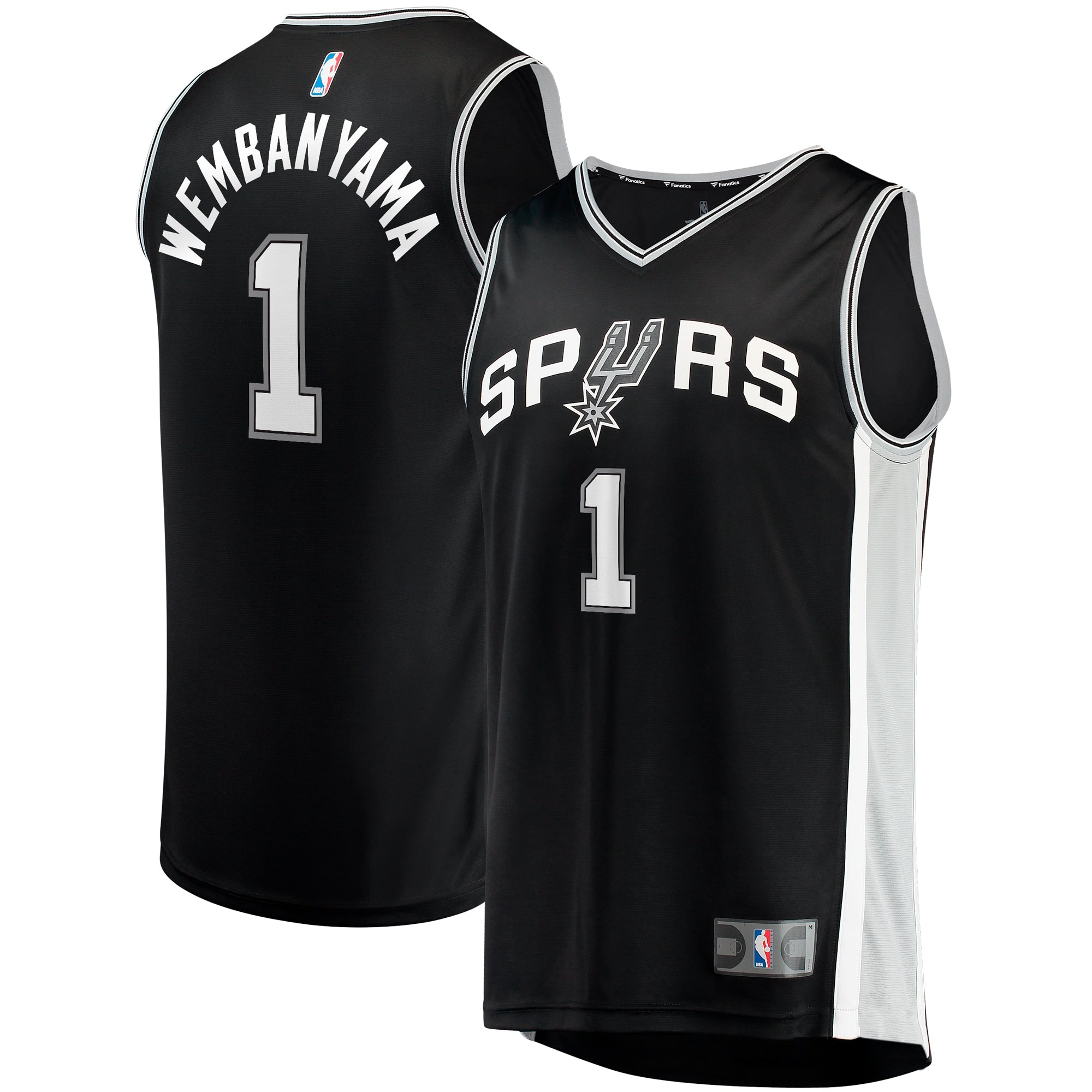 Victor Wembanyama San Antonio Spurs Fast Break Replica Jersey - Icon Edition - Black Basketball TJS0007