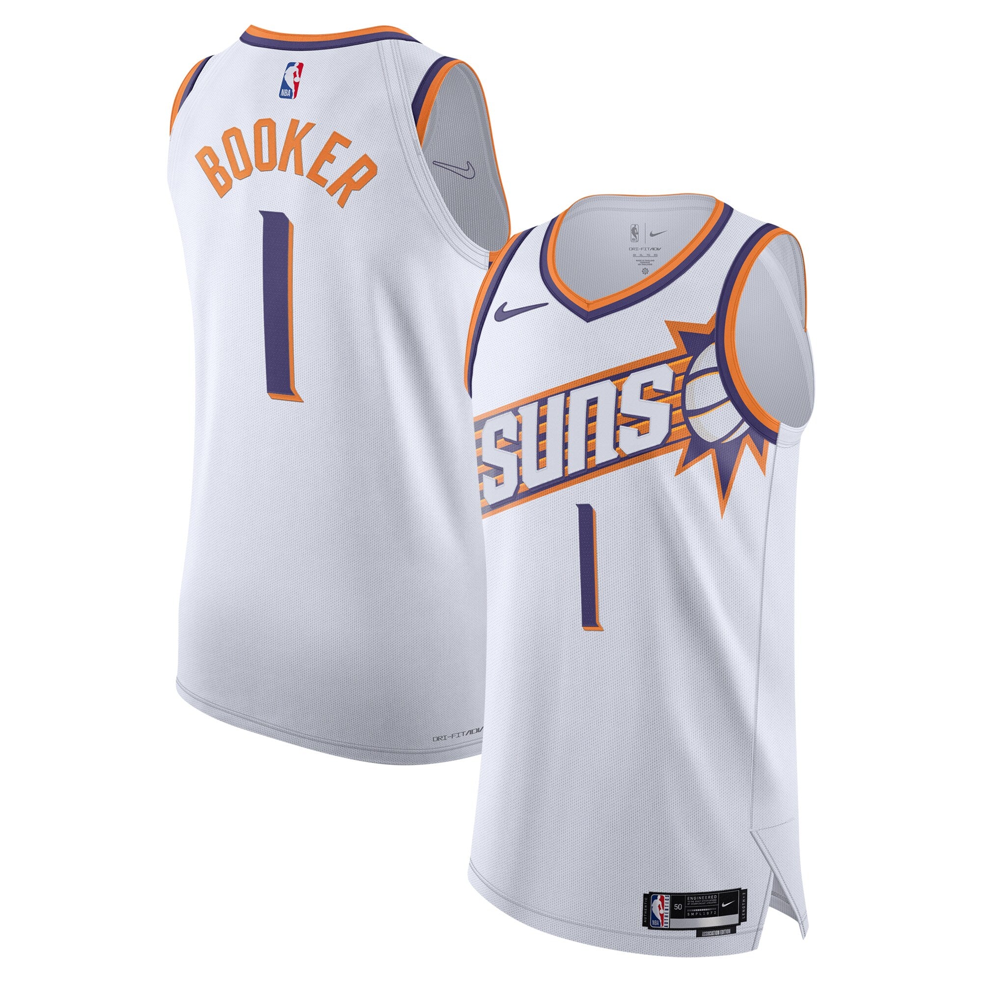 Devin Booker Phoenix Suns Jersey - Association Edition - White Basketball TJS0089