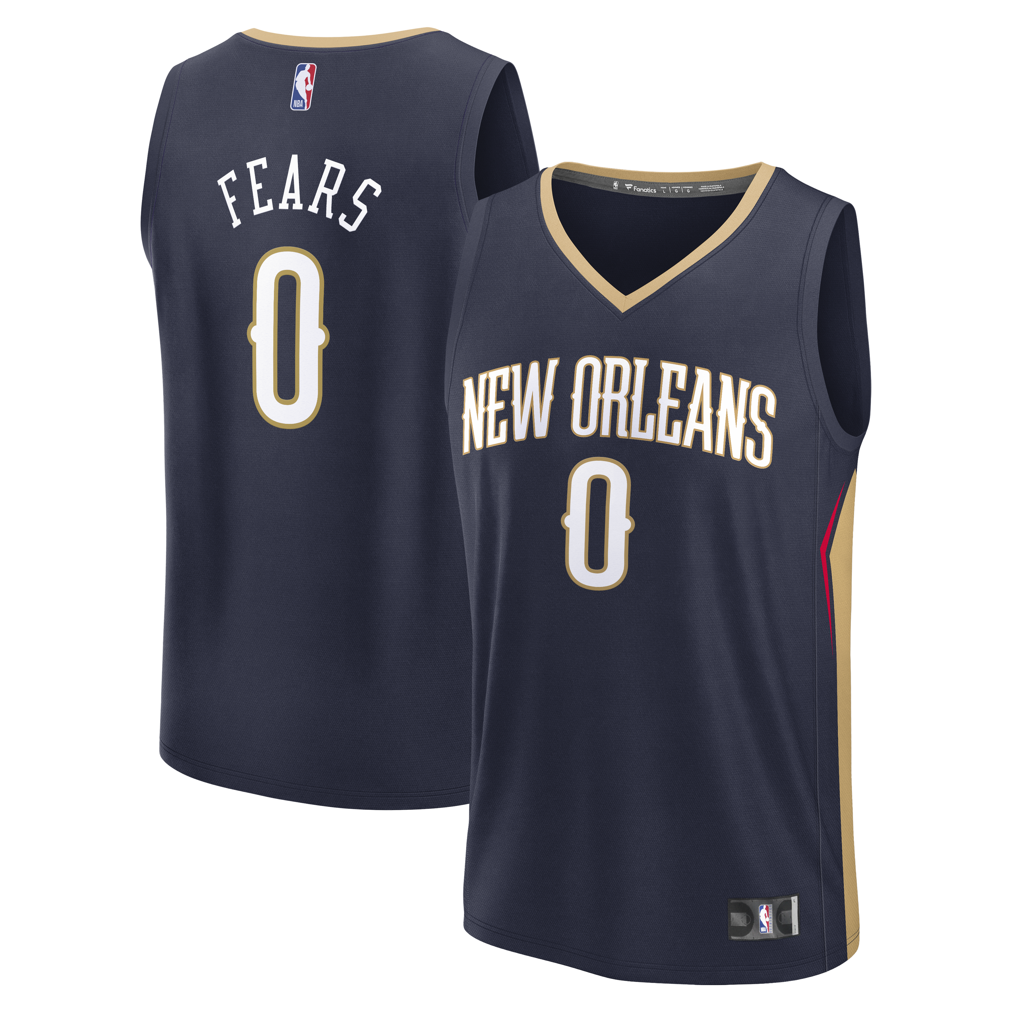 Jeremiah Fears New Orleans Pelicans Fast Break Replica Jersey - Navy - Icon Edition Basketball TJS0052