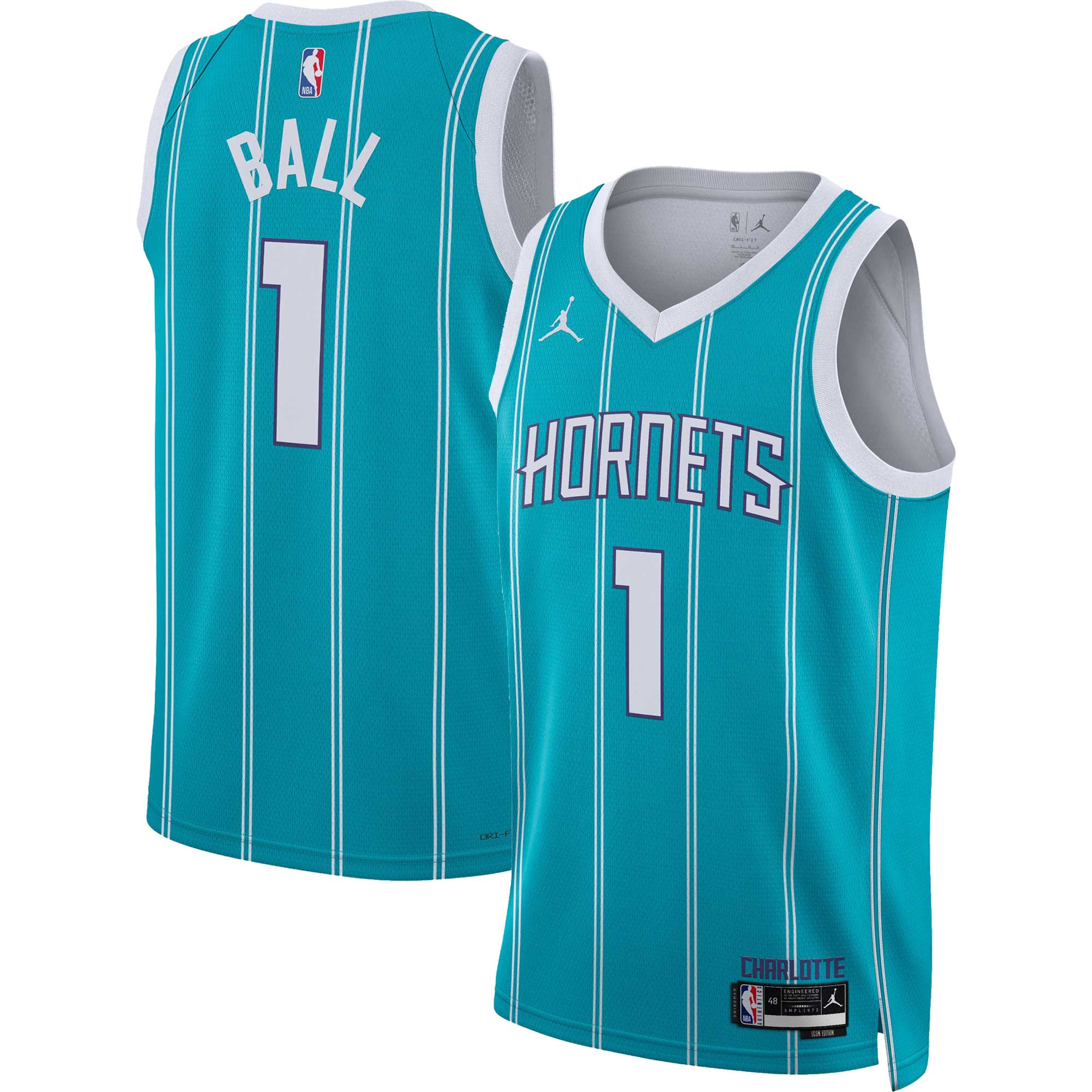 LaMelo Ball Charlotte Hornets Jordan Brand Unisex Swingman Jersey - Icon Edition - Teal Basketball TJS0079