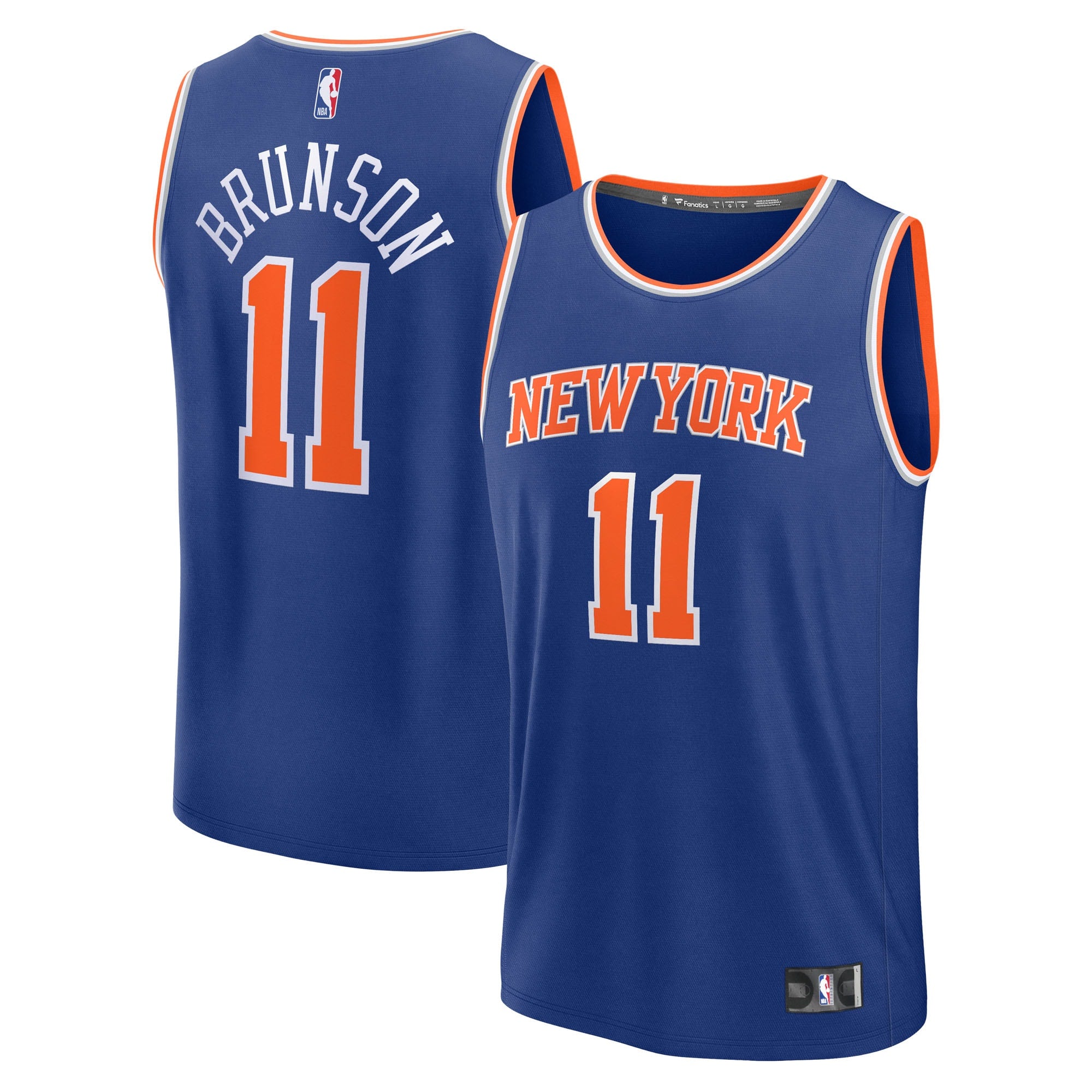 Jalen Brunson New York Knicks Fast Break Replica Player Jersey - Icon Edition - Blue Basketball TJS0043