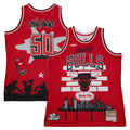 Chicago Bulls M & N x Tats Cru Hardwood Classics Fashion Jersey - Red Basketball TJS0037