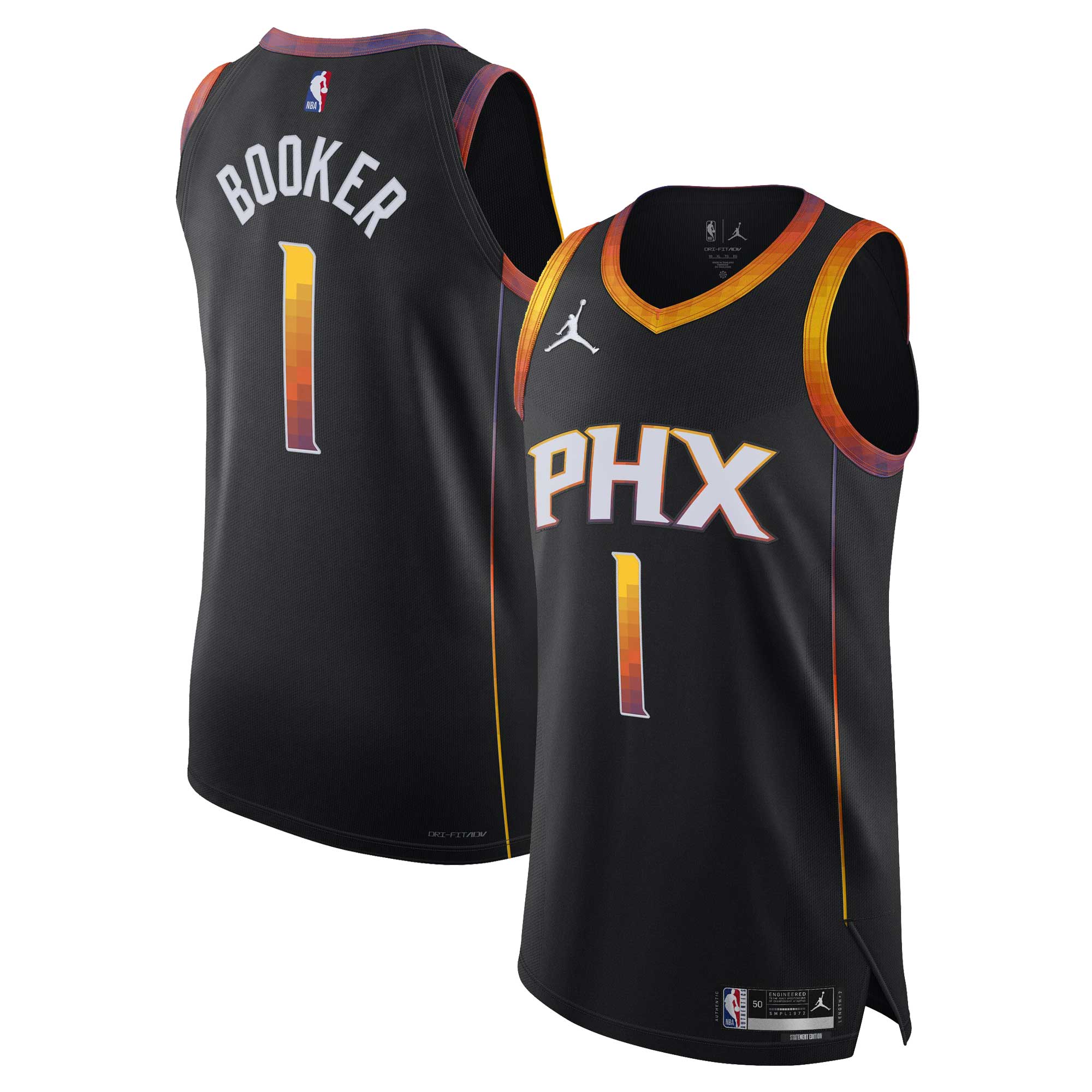 Devin Booker Phoenix Suns Jordan Brand Player Jersey - Statement Edition - Black Basketball TJS0020