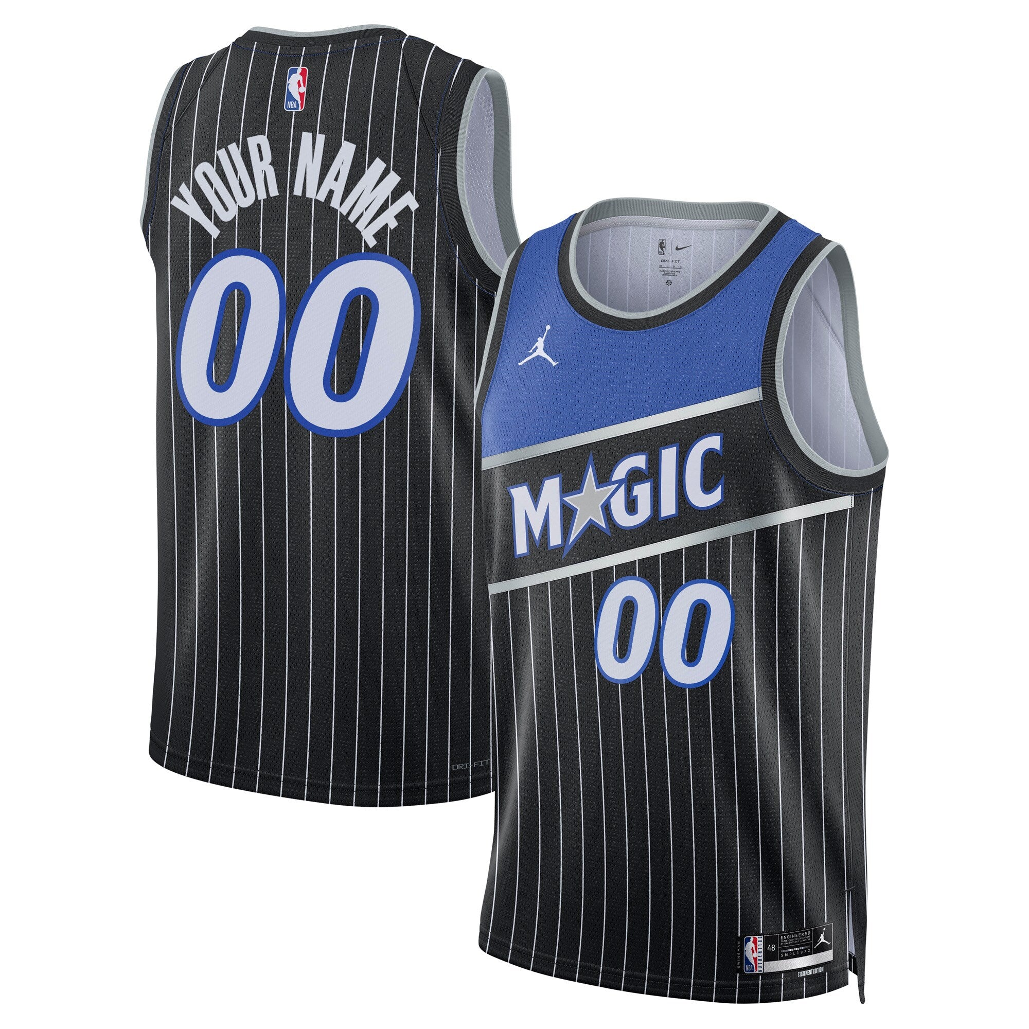 Orlando Magic Jordan Brand Unisex Swingman Custom Jersey - Statement Edition - Black Basketball TJS0074