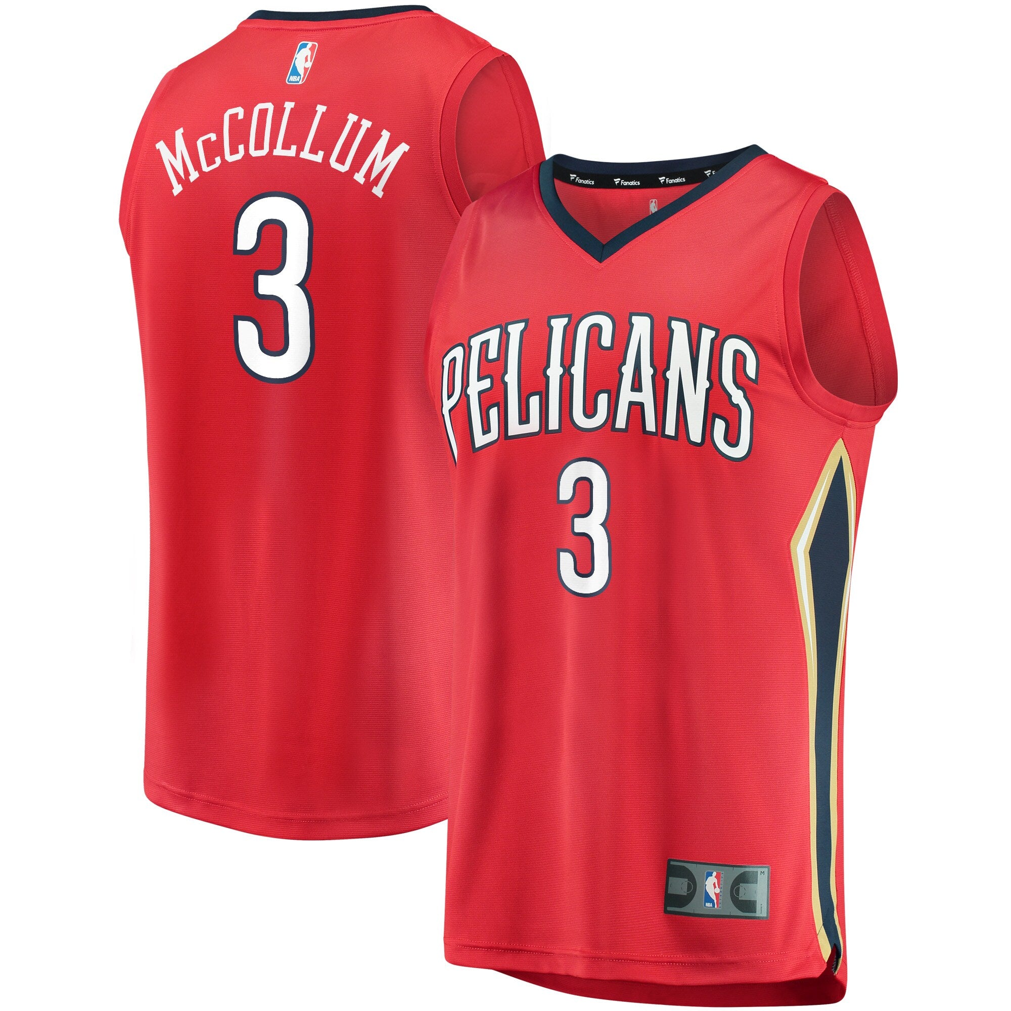 C.J. McCollum New Orleans Pelicans Fast Break Replica Player Jersey - Statement Edition - Red Basketball TJS0082