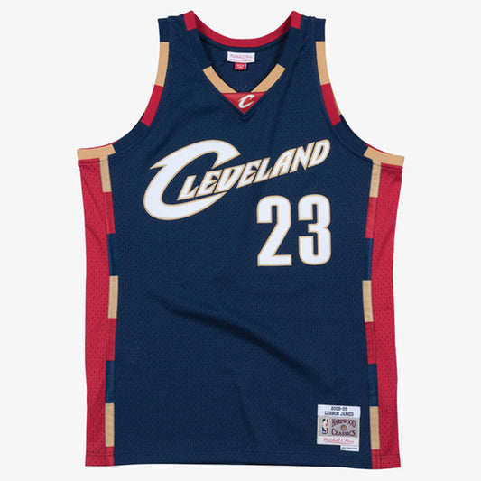 LeBron James Cleveland Cavaliers M & N Hardwood Classics Swingman Jersey - Navy Basketball TJS0013