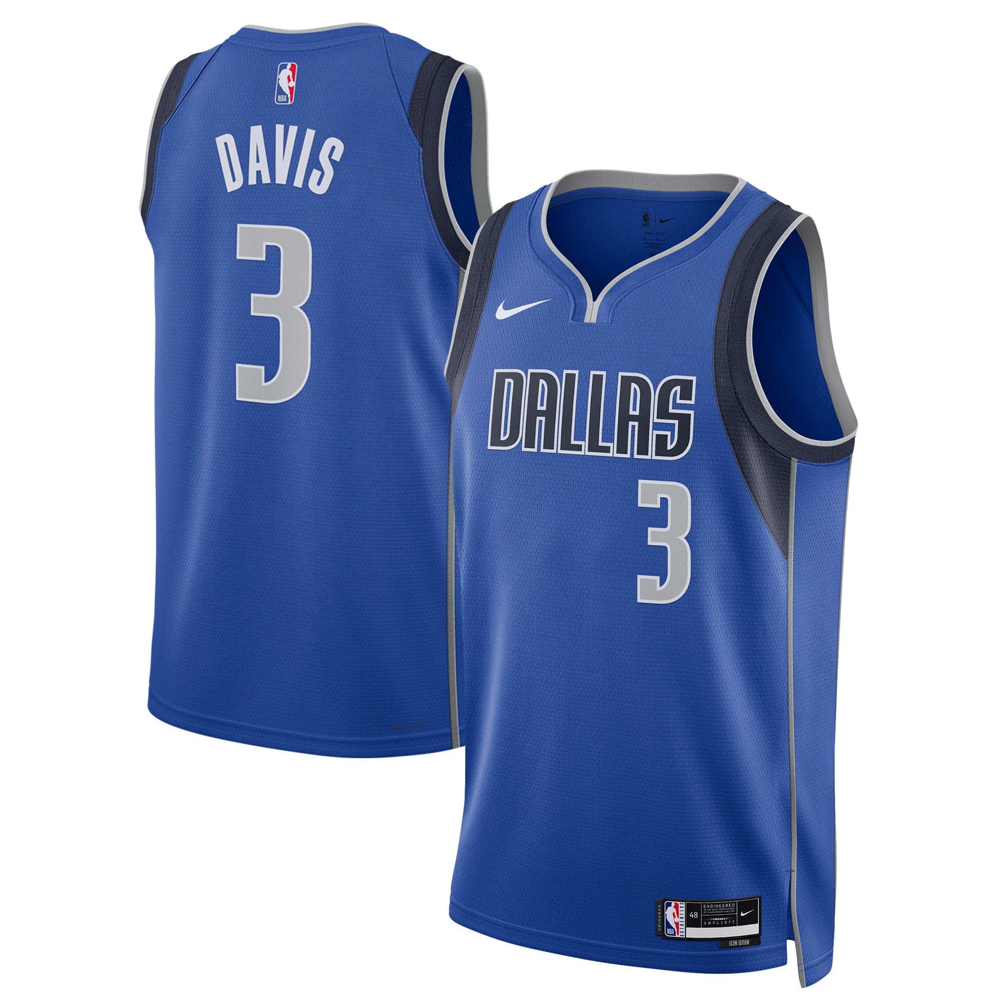 Anthony Davis Dallas Mavericks Unisex Swingman Player Jersey - Icon Edition - Blue Basketball TJS0006