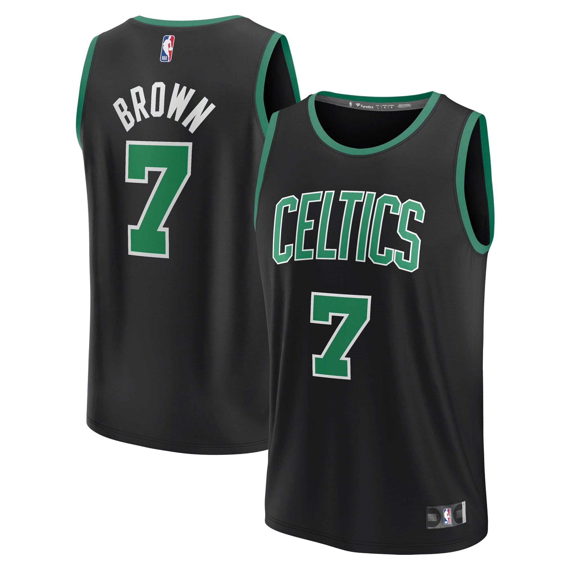 Jaylen Brown Boston Celtics Fast Break Replica Player Jersey - Statement Edition - Black Basketball TJS0049