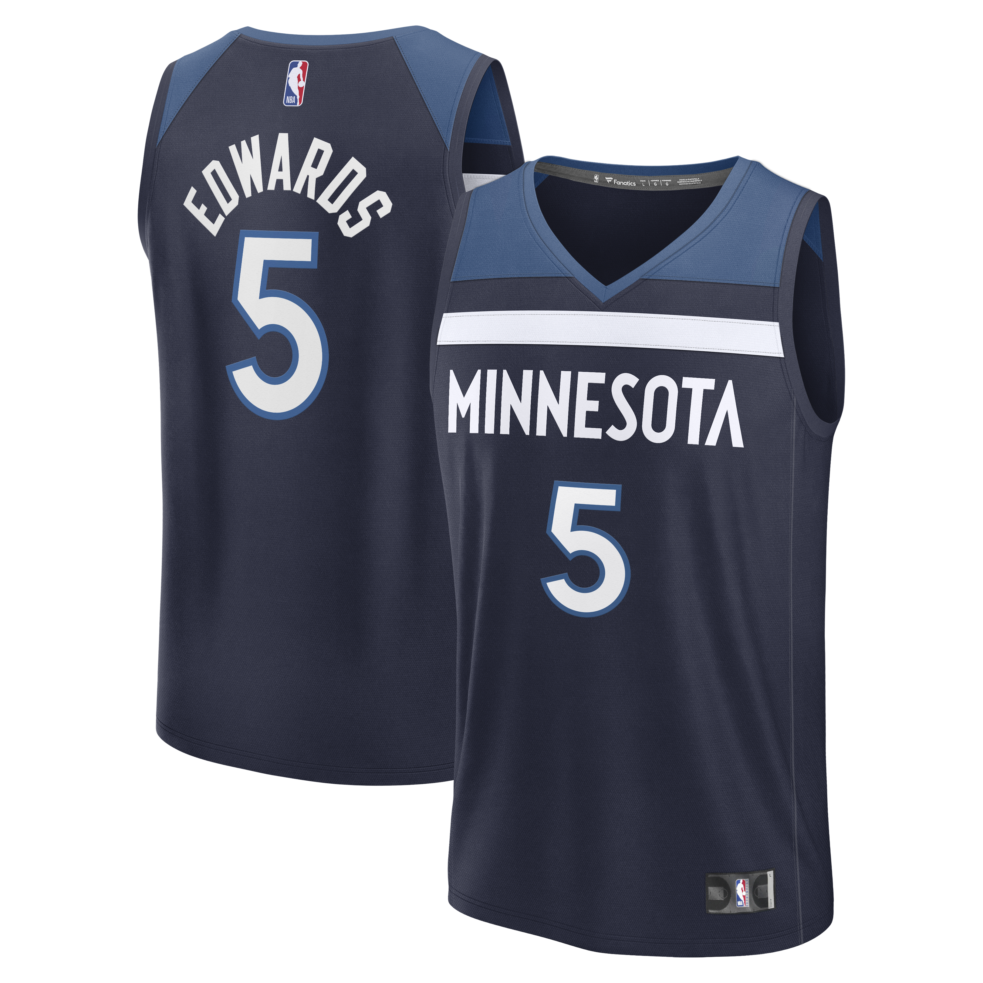 Anthony Edwards Minnesota Timberwolves Fast Break Replica Player Jersey - Icon Edition - Navy Basketball TJS0042