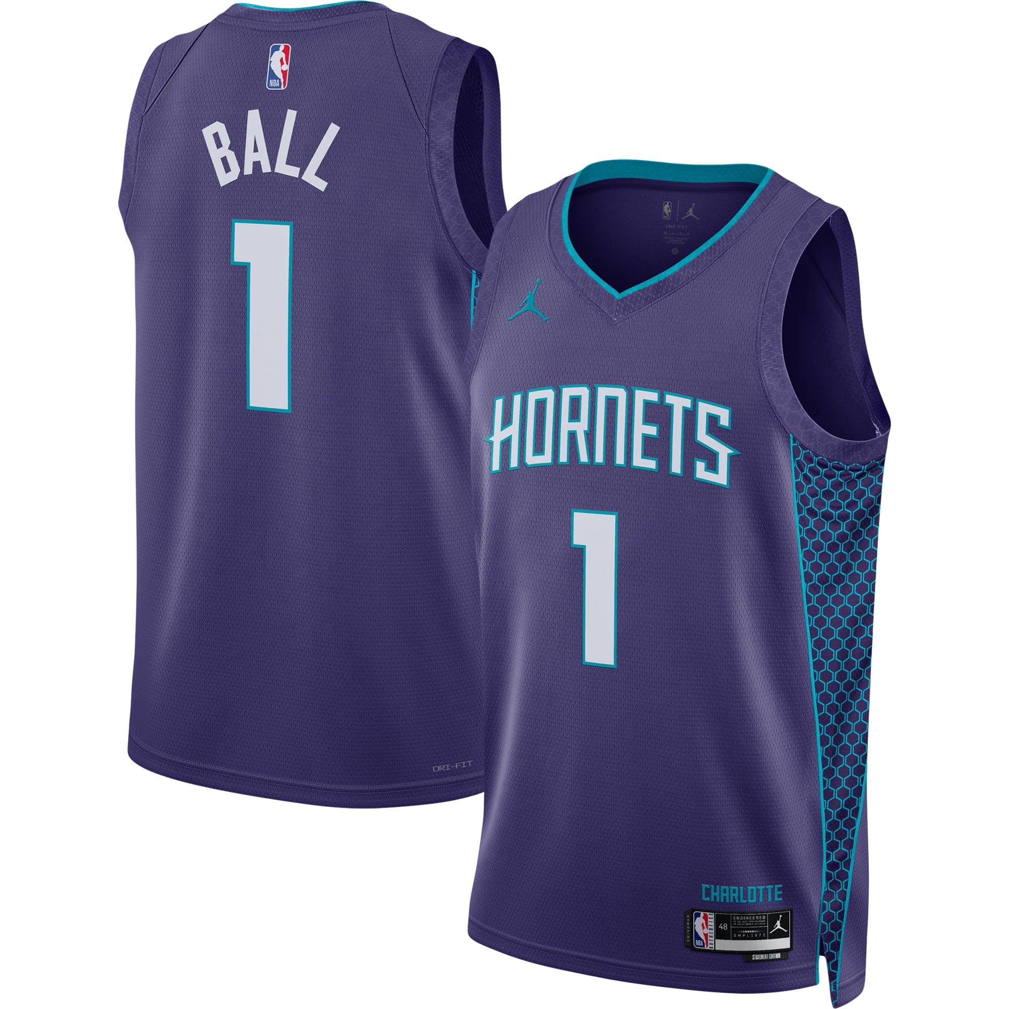 LaMelo Ball Charlotte Hornets Jordan Brand Unisex Swingman Jersey - Statement Edition - Purple Basketball TJS0092