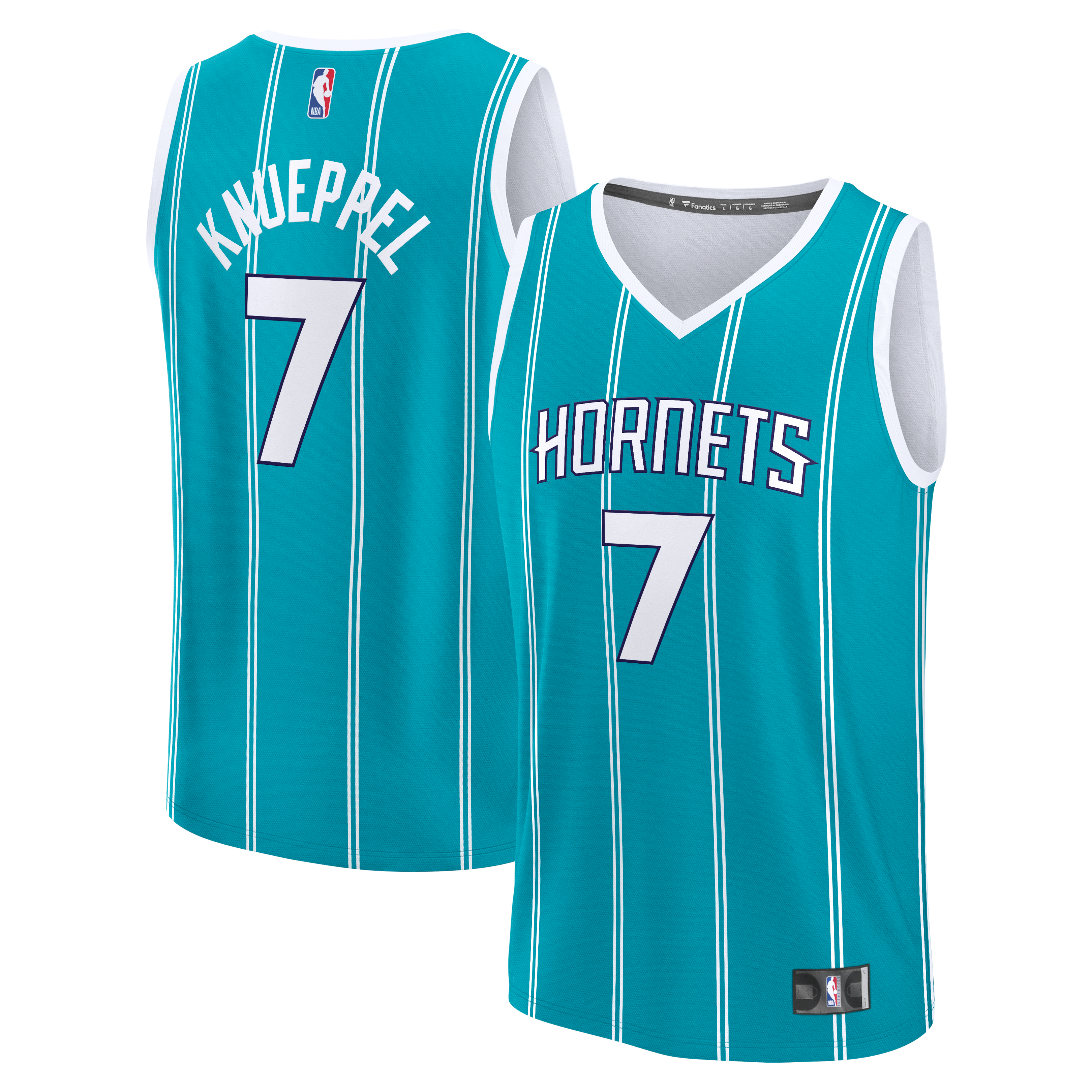 Kon Knueppel Charlotte Hornets 2025 Draft First Round Pick Fast Break Replica Jersey - Icon Edition - Teal Basketball TJS0012