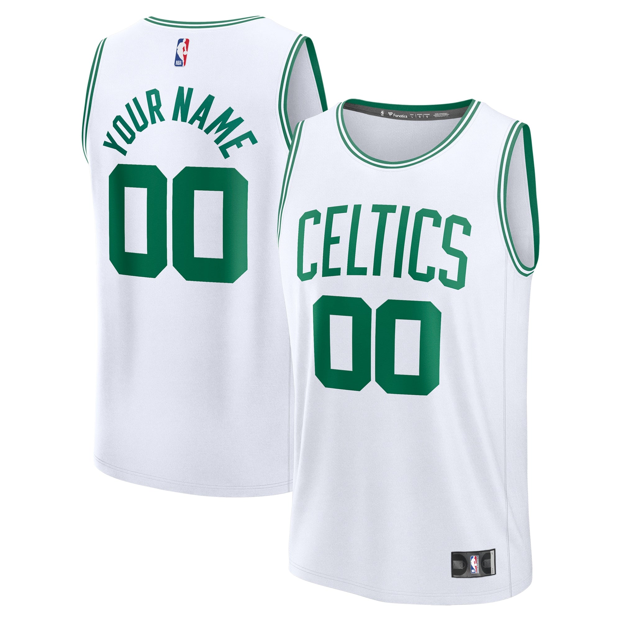 Boston Celtics Fast Break Custom Jersey - Association Edition - White Basketball TJS0085