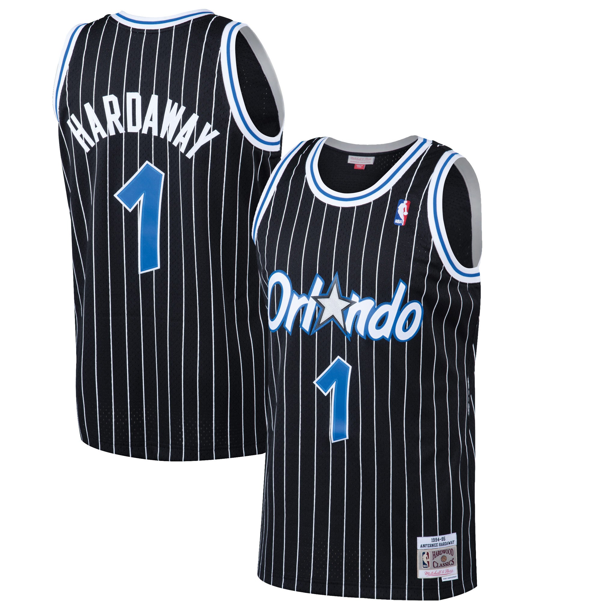 Penny Hardaway Orlando Magic M & N Hardwood Classics Swingman Jersey - Black Basketball TJS0030