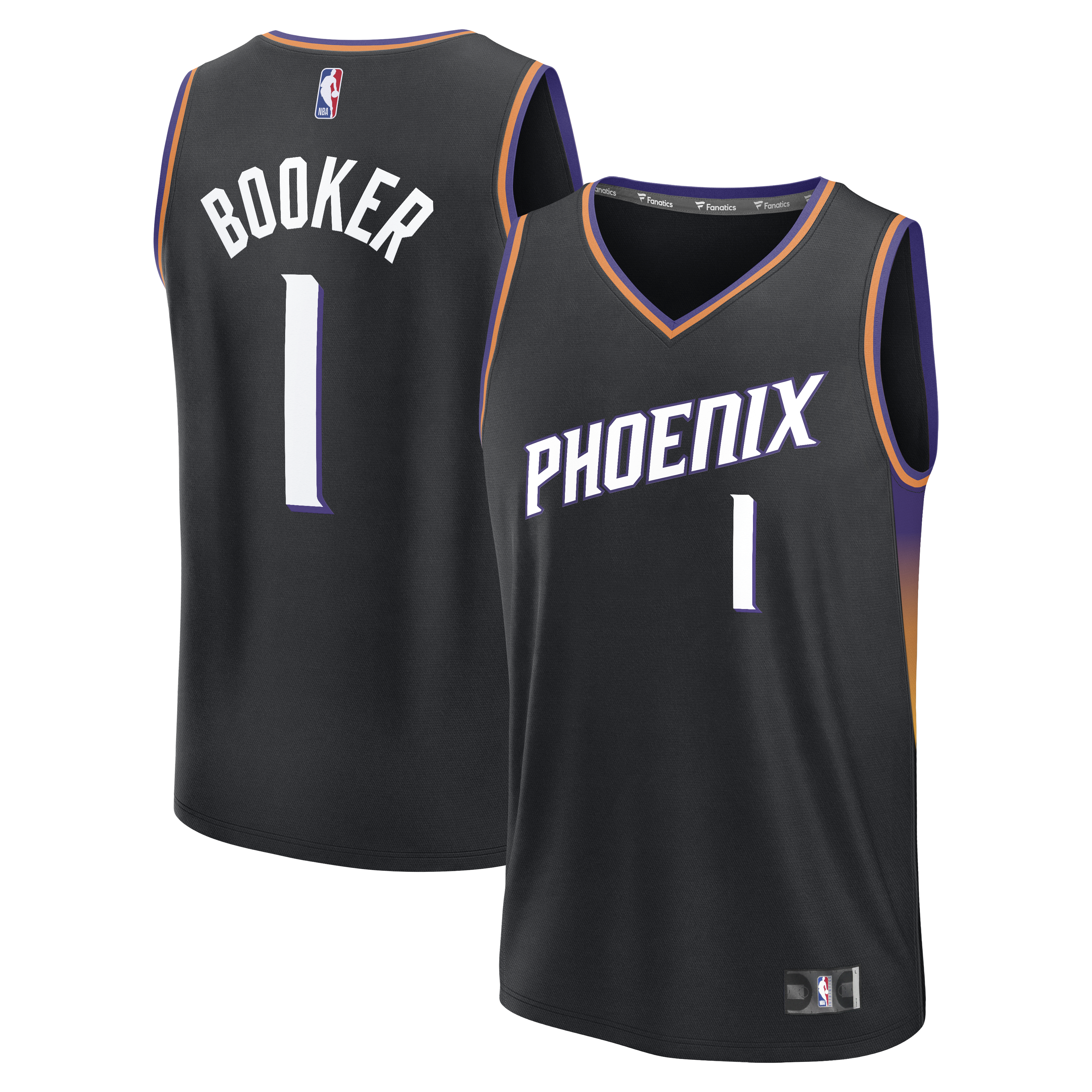 Devin Booker Phoenix Suns Fast Break Jersey - Statement Edition - Black Basketball TJS0088
