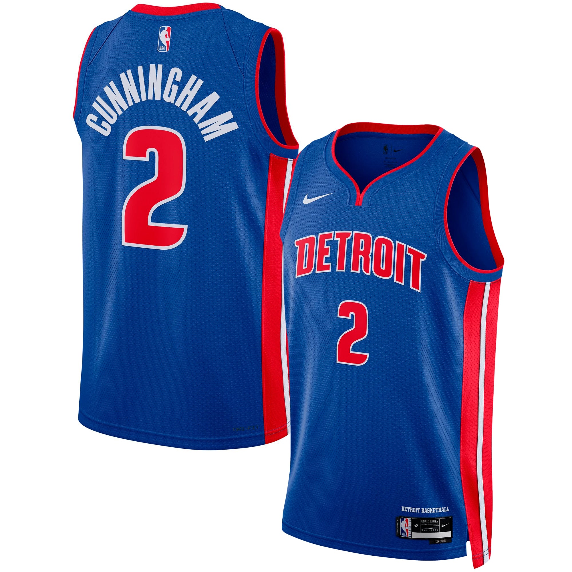 Cade Cunningham Detroit Pistons Unisex Swingman Jersey - Icon Edition - Blue Basketball TJS0044