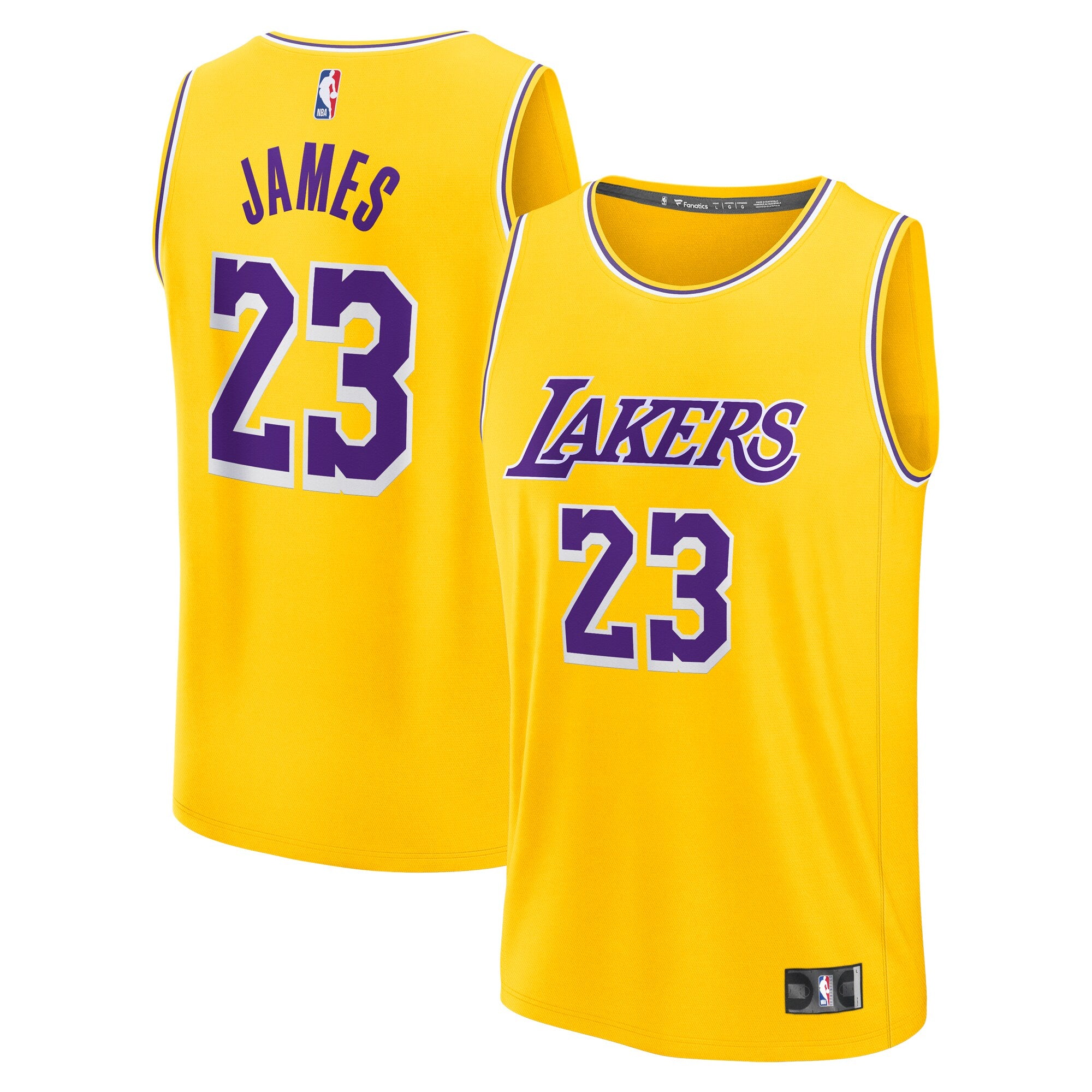 LeBron James Los Angeles Lakers Fast Break Replica Jersey - Icon Edition - Gold Basketball TJS0010